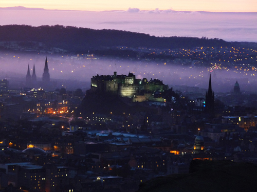 Purple Haze Over Edinburgh Castle
