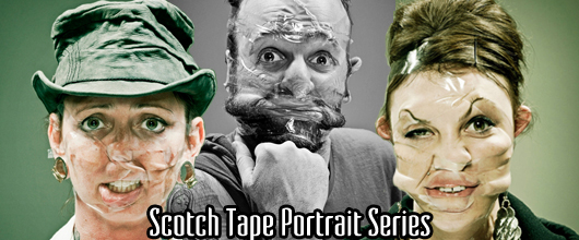 Scotch Tape Portraits